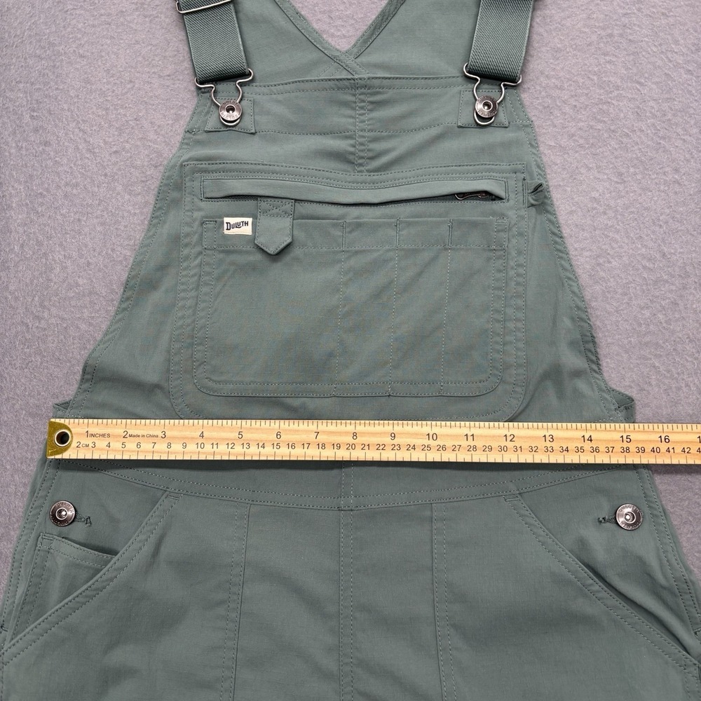 Duluth Trading Bib Overalls Womens S Green Heirloom Gardening Cargo Pockets - Picture 5 of 9